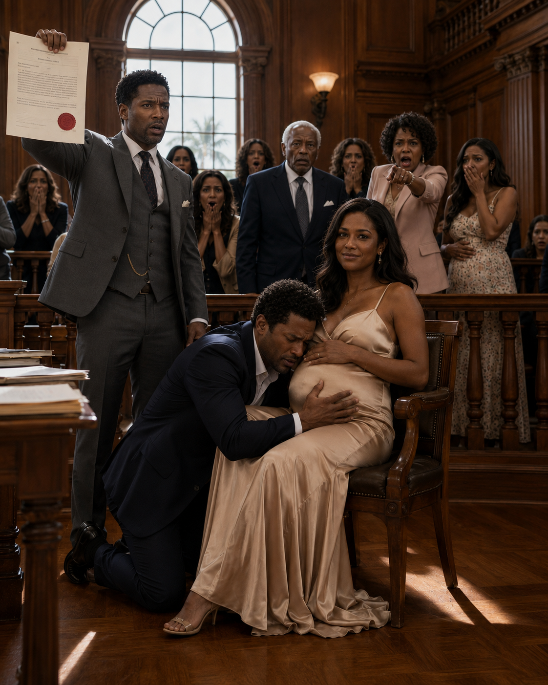 Mocking my 8-month pregnant body at our divorce hearing, my billionaire husband laughed. “You leave with nothing,” he sneered. His arrogant mistress giggled.