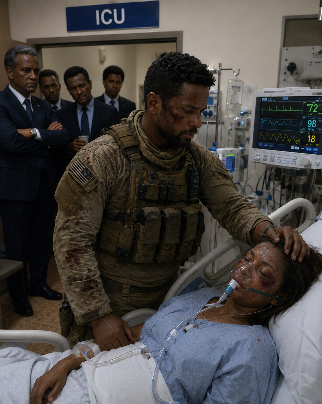 I came home from a war zone expecting to hold my wife in my arms — instead I found her broken in an ICU bed while her own family smiled like they'd won something