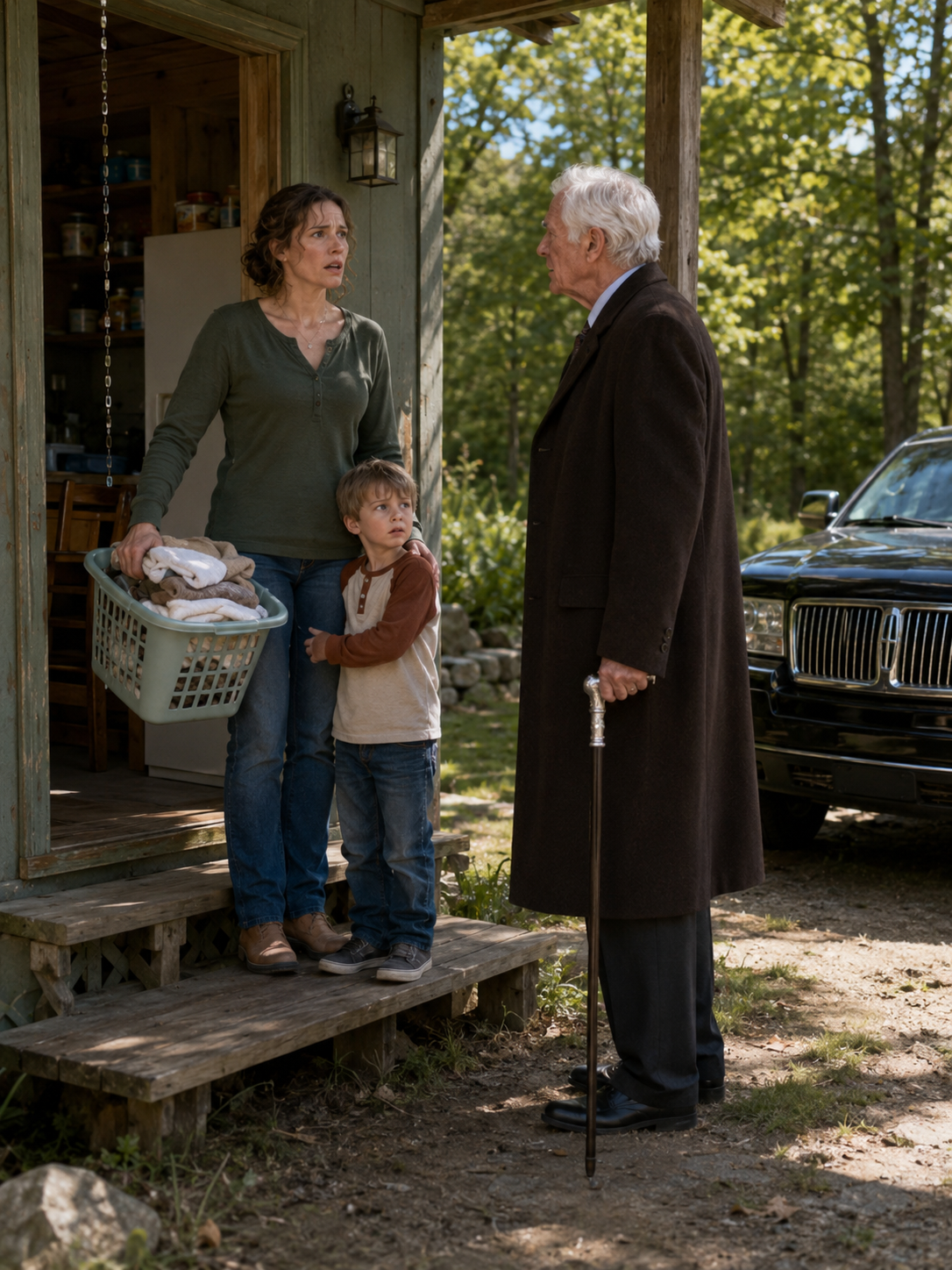 My Grandfather Stood Outside the Rusting Trailer Where My Son and I Had Been Living for Two Years and Quietly Asked, "What Happened to the Estate I Bought You?" That Was the Moment I Learned My Husband Had Never Been Poor — He Had Simply Stolen the Life That Was Always Ours.