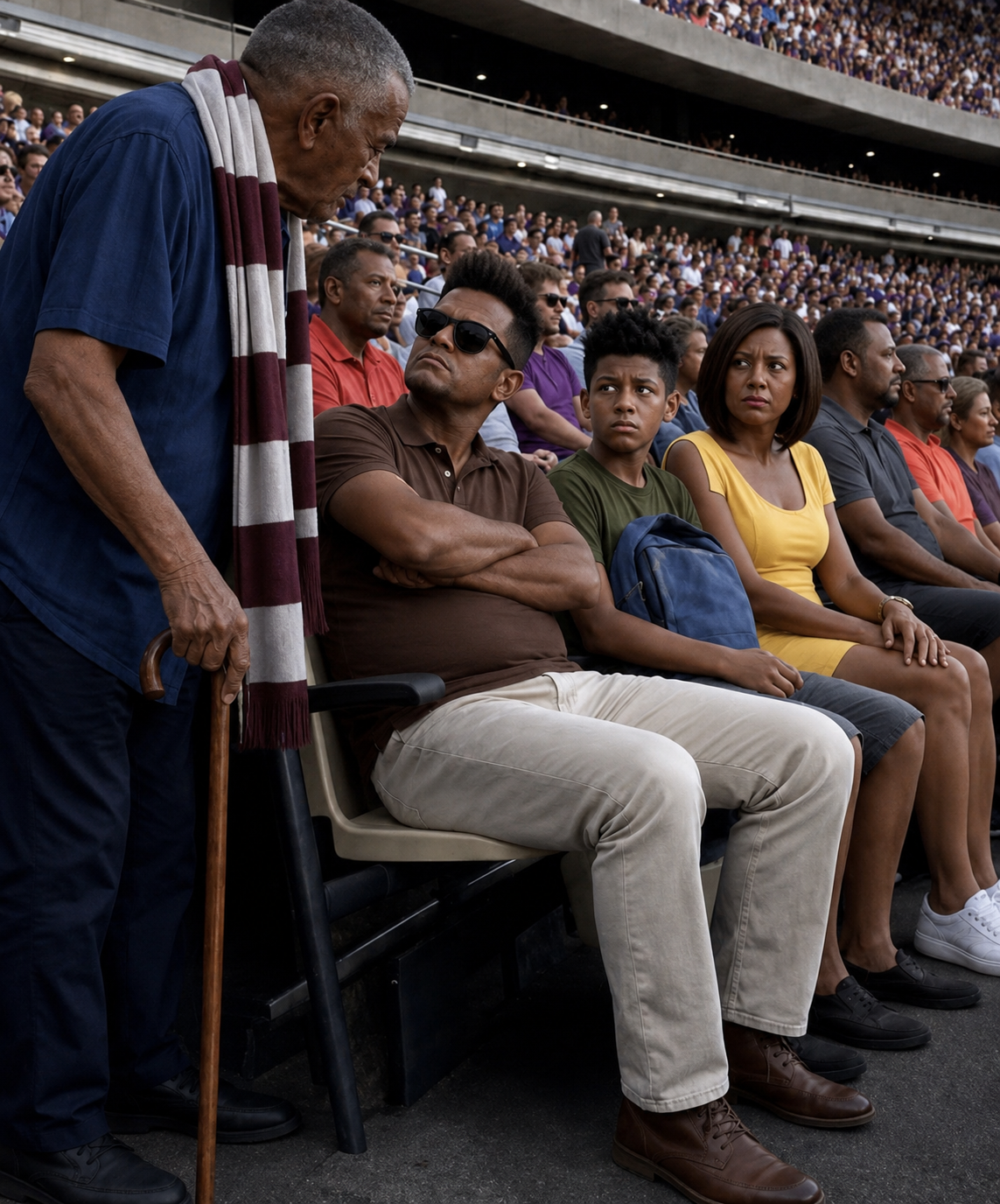 An Entitled Man Took My 92-Year-Old Grandfather's Seats at the Biggest Football Match of His Life Because "He Won't Even Remember It Tomorrow." Five Minutes Later, His Own Teenage Son Taught Him a Lesson the Whole Section Never Forgot.
