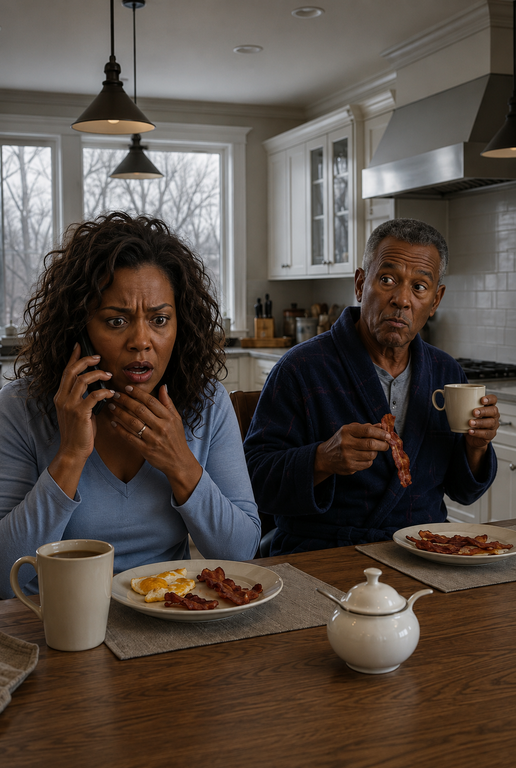 My Sister Called to Tell Me Our Father Was Dead While He Sat Beside Me Eating Bacon Off My Plate. She Had No Idea the Lie She Told That Morning Would Uncover a Secret Our Family Had Buried for Thirty-Two Years.