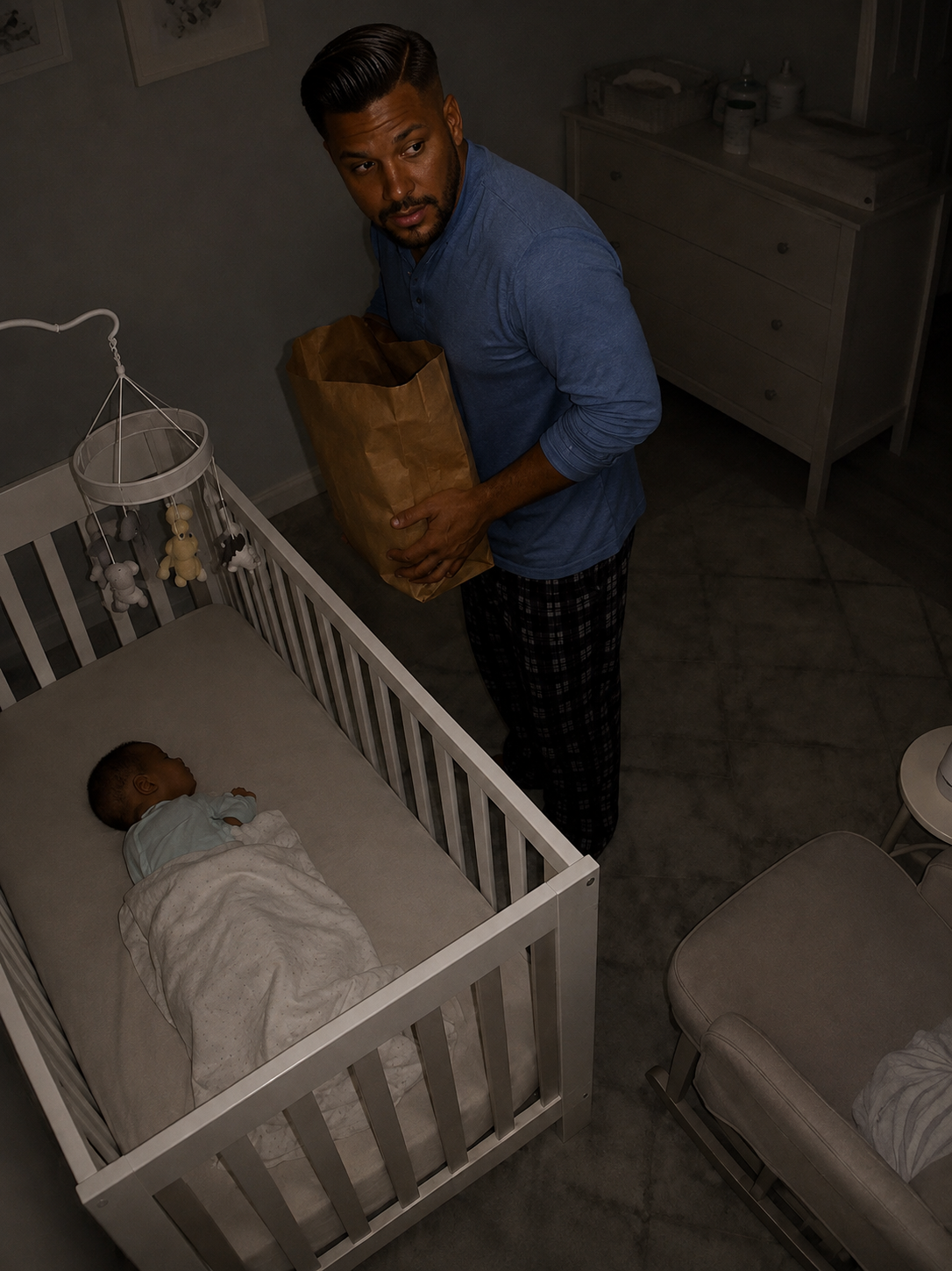 Notebook 2am story  MD TITLE  My Husband Was Caught on the Baby Monitor Every Night at 2 AM Holding a Paper Bag. When I Finally Saw What Was Inside, My Whole Understanding of What We Were Going Through Changed.