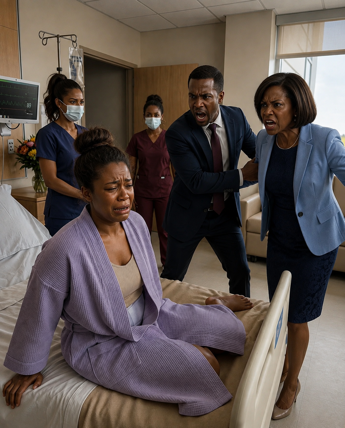 My appendix ruptured on the morning of my sister-in-law’s wedding, sending me into emergency surgery. I believed the worst had passed—until my mother-in-law entered my hospital room, acc3sed me of staging the crisis, and struck the area of my fresh incision.