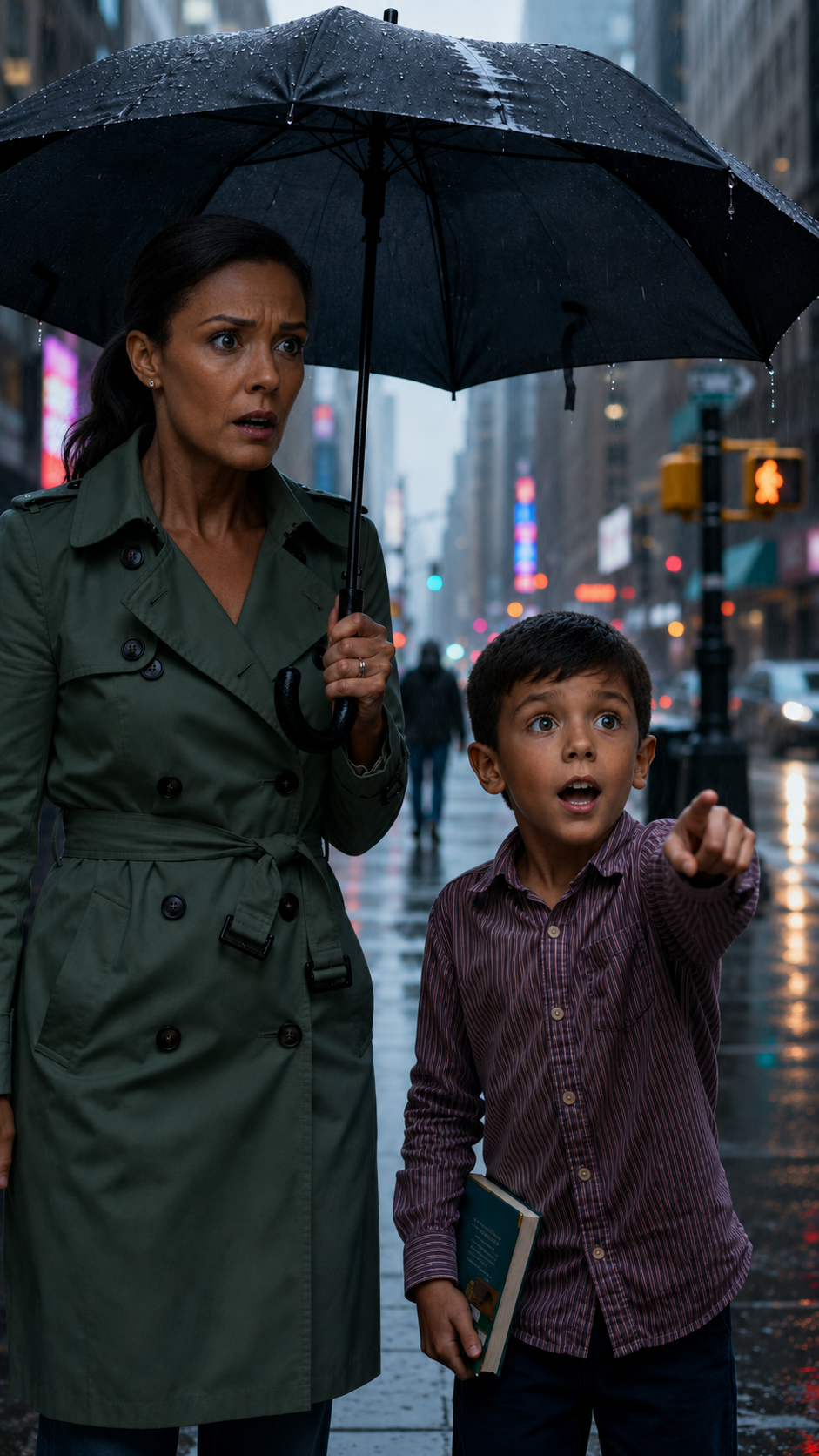 A Little Boy Pointed At A Homeless Child In The Rain… Then His Mother Recognized The Birthmark