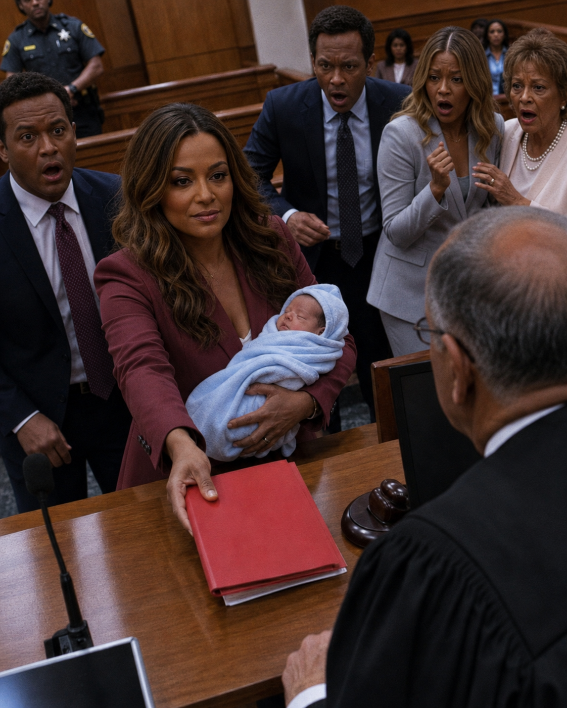 Six Days After Giving Birth, I Walked Into Court With One Red Folder—And Watched My Husband's Whole Case Fall Apart