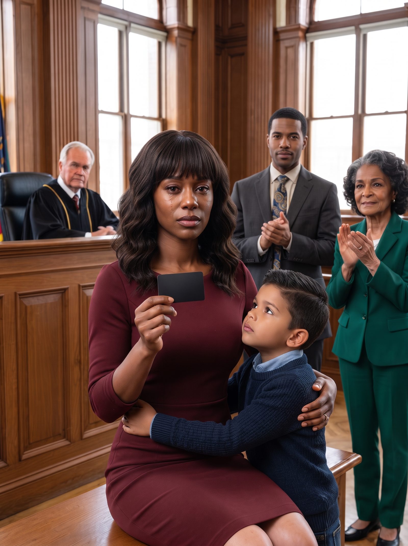 After Our Divorce Hearing, My 12-Year-Old Son Chose His Father and Told the Judge, "Mom Can't Give Me a Future." I Walked Away Shattered. A Week Later, at the Airport, He Hugged Me and Slipped a Black Card Into My Pocket