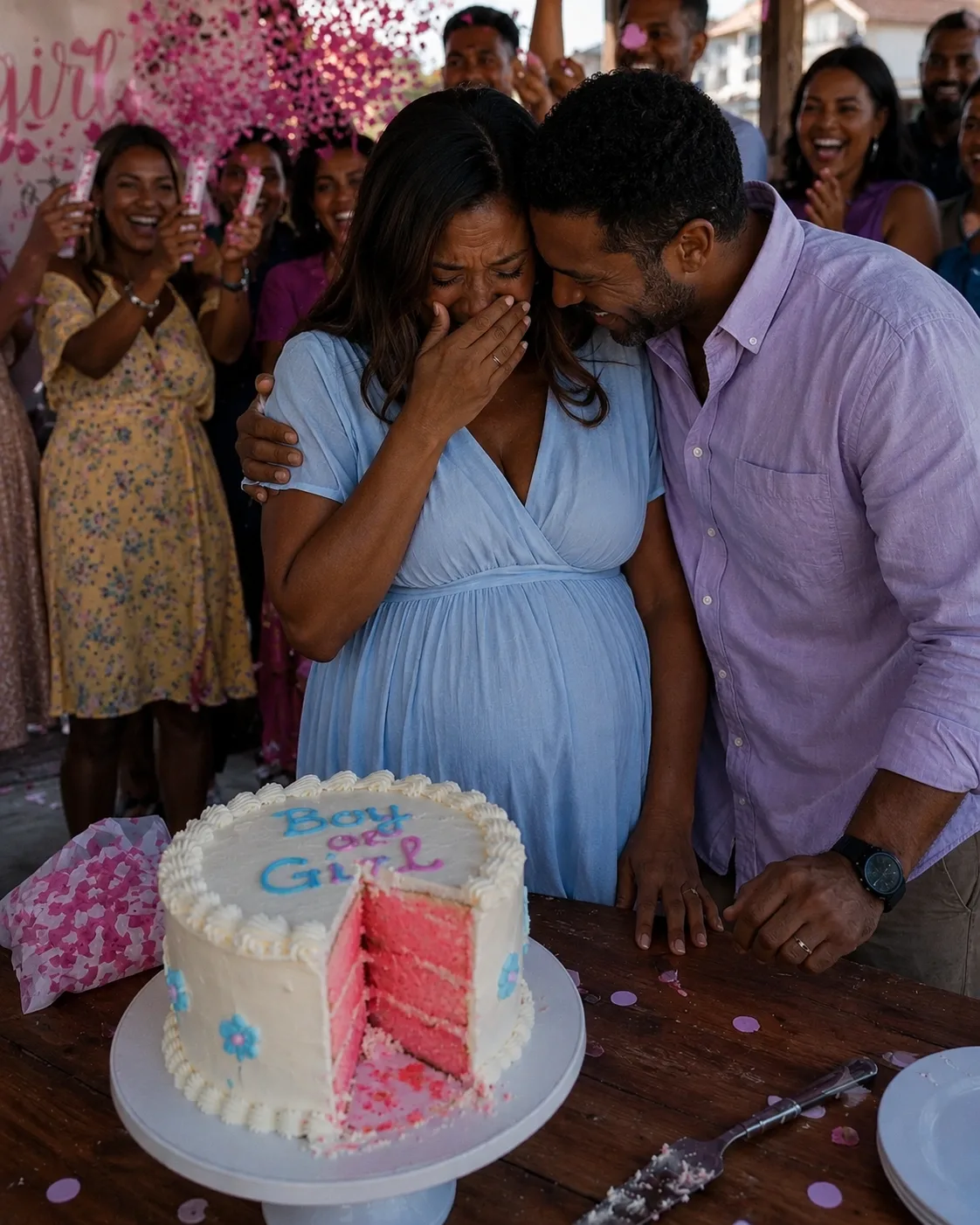 My Daughter Cut Into Her Gender Reveal Cake and Started Crying — Then the Baker Pulled Me Aside