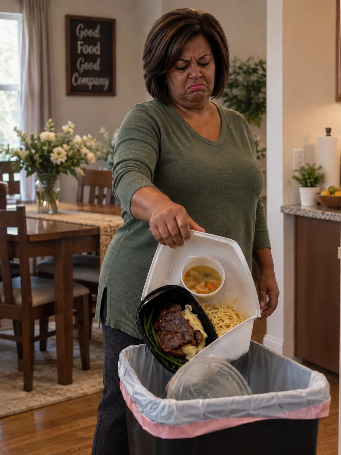My MIL Threw Away the Food I'd Ordered for My Family While I Was Sick, Saying, "A Good Wife Cooks Dinner Herself!" — The Lesson My Husband Taught Her Left Her Red With Rage