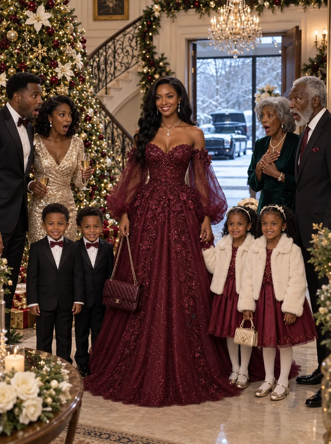 He Invited His "Childless" Ex-Wife to Christmas to Mock Her in Front of Everyone—Then She Landed on the Lawn With the Quadruplets He'd Spent Eight Years Pretending Didn't Exist