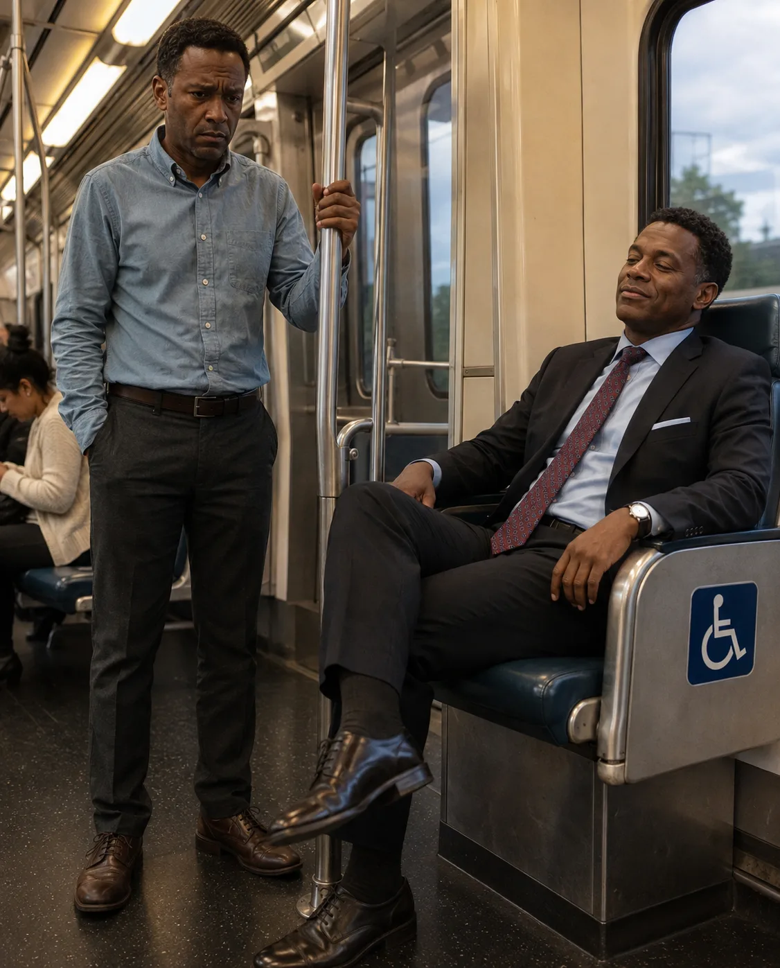 A Man Took My Priority Seat on the Train and Called Me a Faker – Then Hours Later He Walked Into the Fundraiser Where I Was the Keynote Speaker