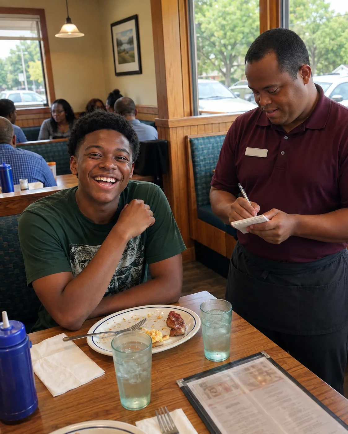 My son laughed at our waiter who has Down syndrome — I stayed quiet the whole drive home, then opened a box I'd kept hidden for almost twenty years.