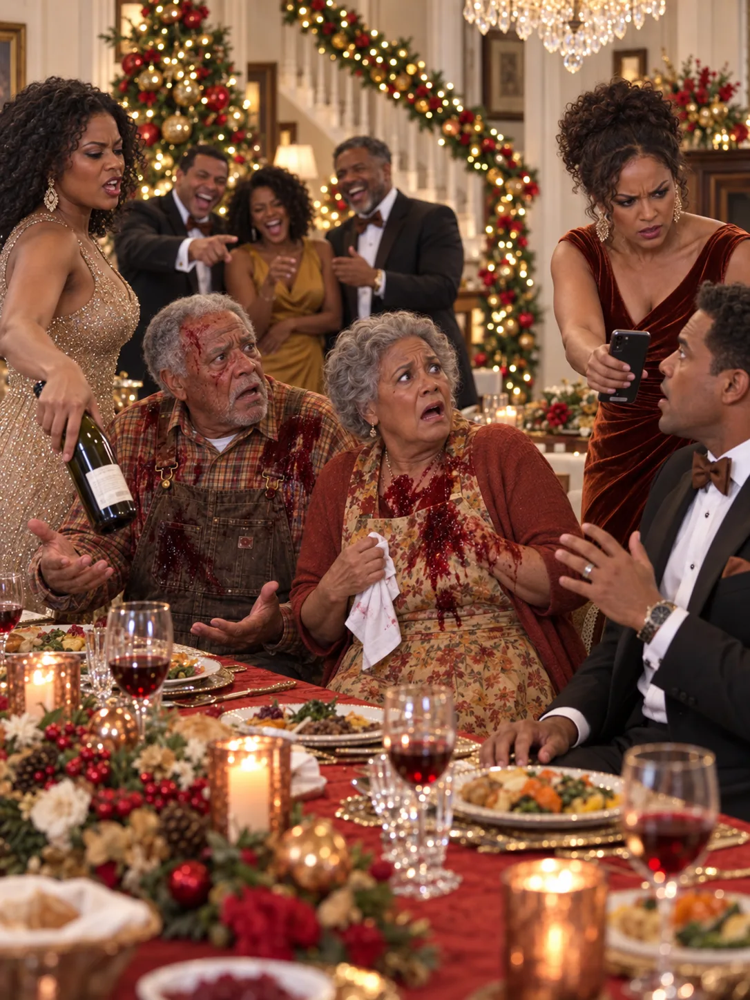 My sister-in-law deliberately spilled red wine on my parents at Christmas — then I found out the mansion wasn't even her family's to laugh in.