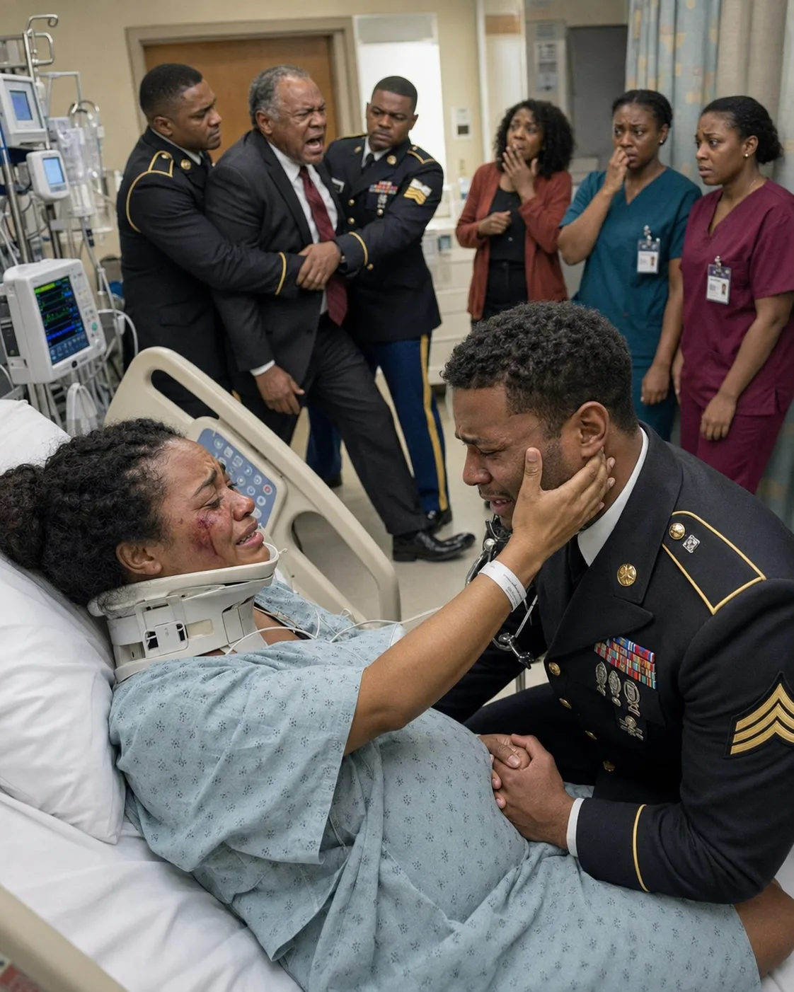 My father-in-law and his eight sons beat my pregnant wife into the ICU and laughed that a grunt like me couldn't touch them — so I brought my whole unit to their door