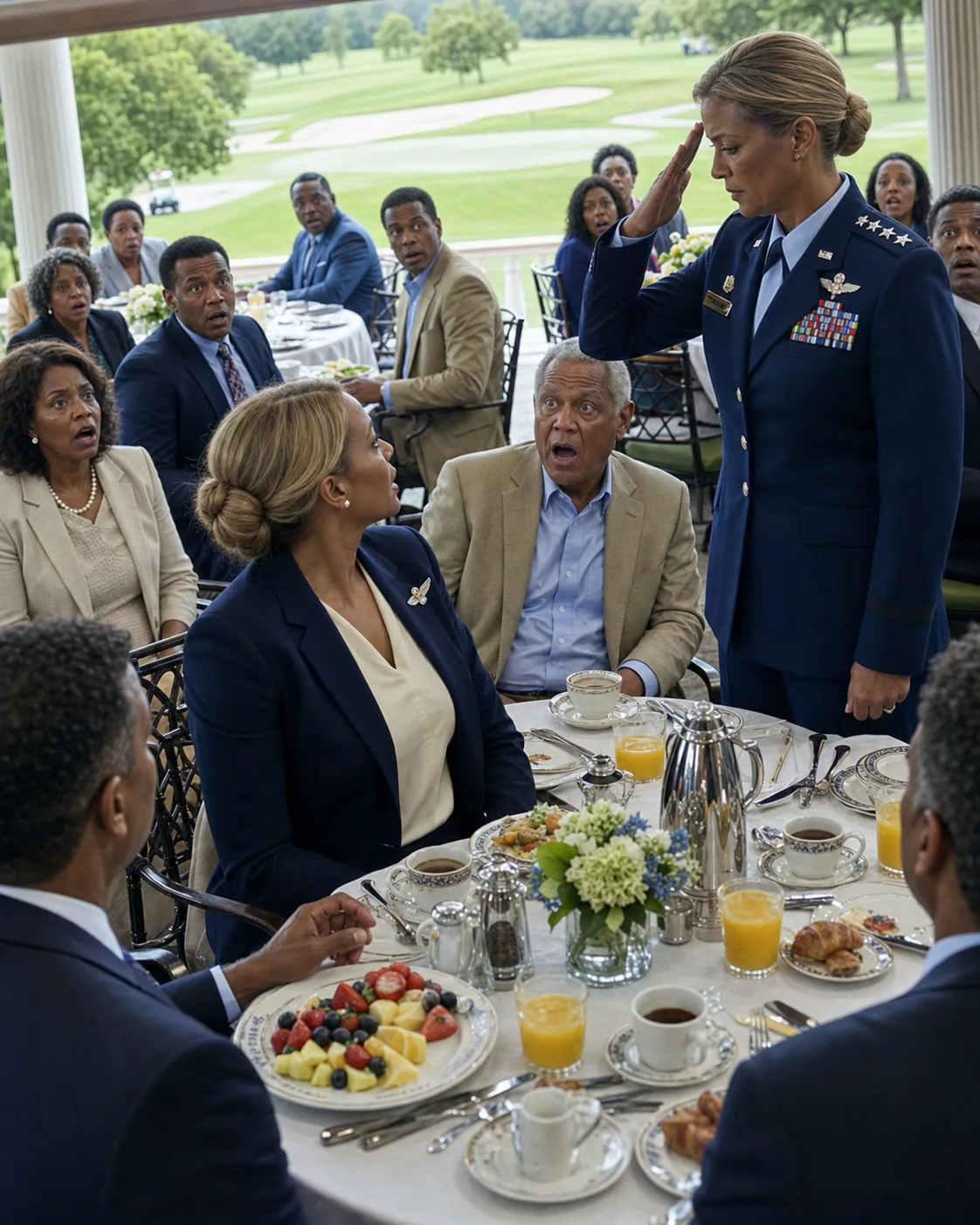 The Brunch Where a General Saluted the Daughter My Own Father Dismissed as "Just a Nurse"