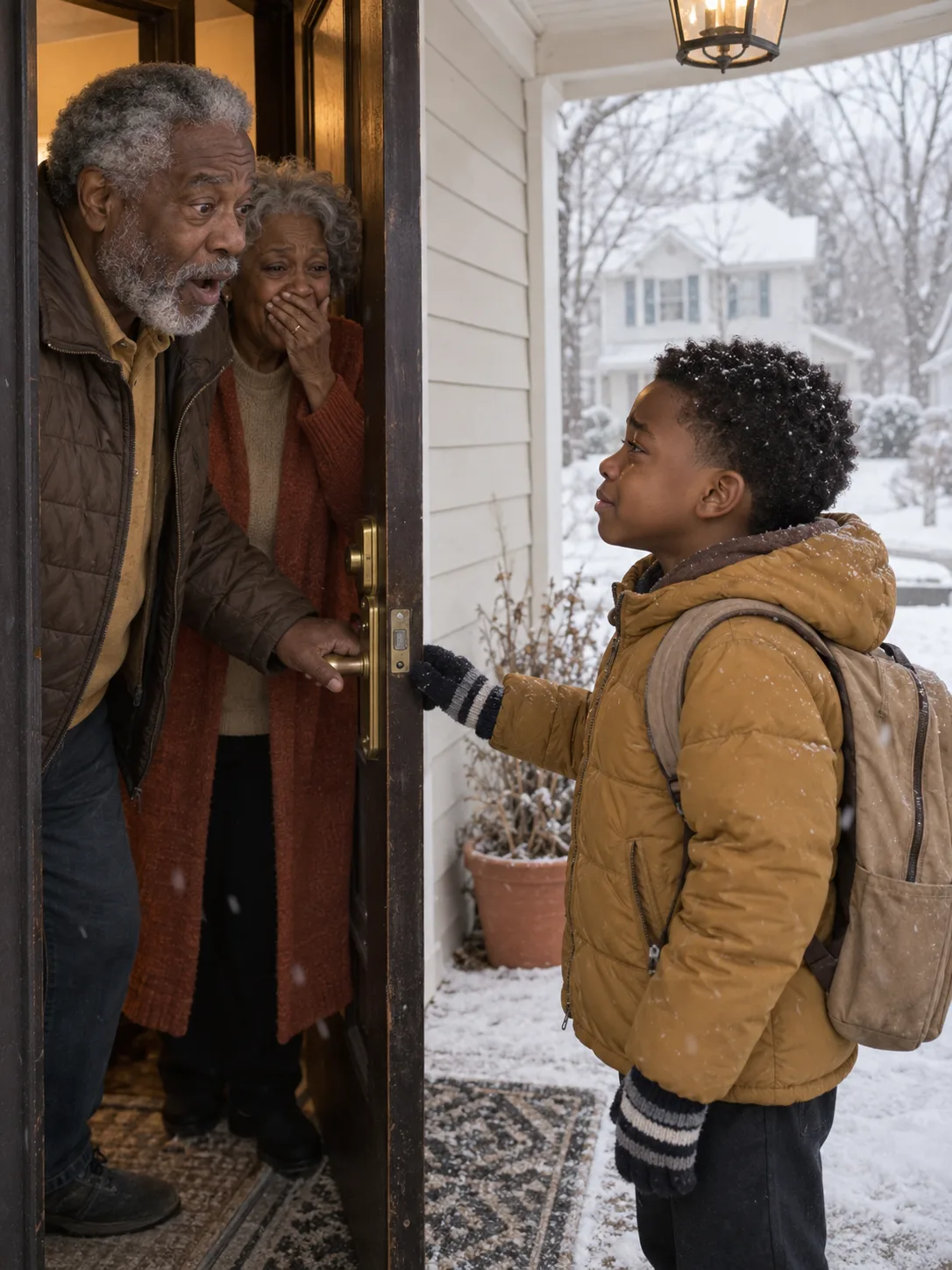 My Father-in-Law Threw My 9-Year-Old Son Into a Freezing Storm — Then the Security Cameras Exposed the Real Liar