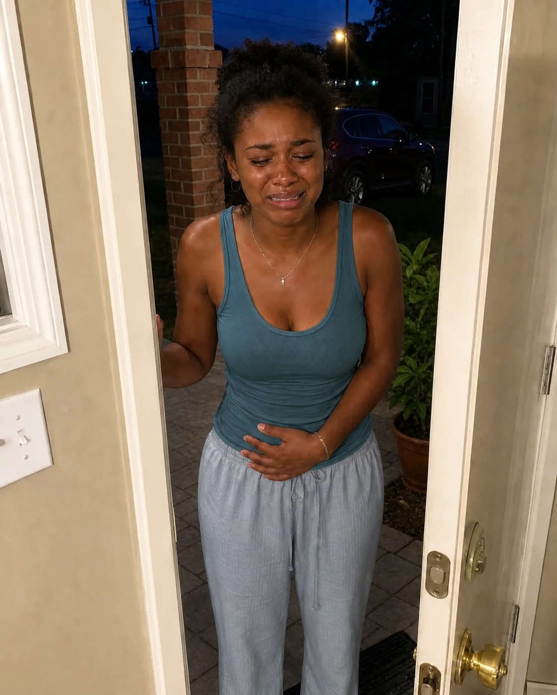 My 18-year-old daughter ran away right after my second wedding — a month later she stood shaking on the porch, stared at my new husband, and told me to make him admit the truth.