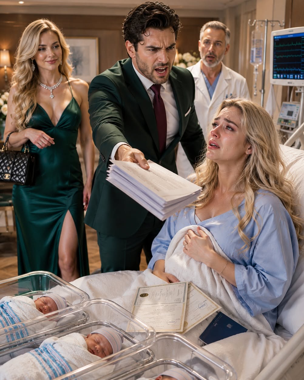 He Brought His Mistress to the Delivery Room to Demand a Divorce. He Didn’t Realize My Father Owned the Hospital—and His Entire Company.
