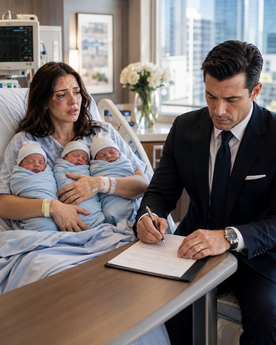 My Husband Handed Me Divorce Papers While I Was Holding Our Triplets in the ICU. He Didn't Know My Grandfather Owned the Ground He Walked On.