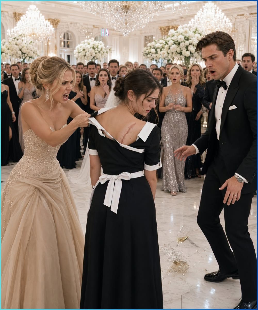 His Fiancée Tore the Maid’s Dress in Front of 300 Guests—and the Scar Made the Billionaire Drop His Glass