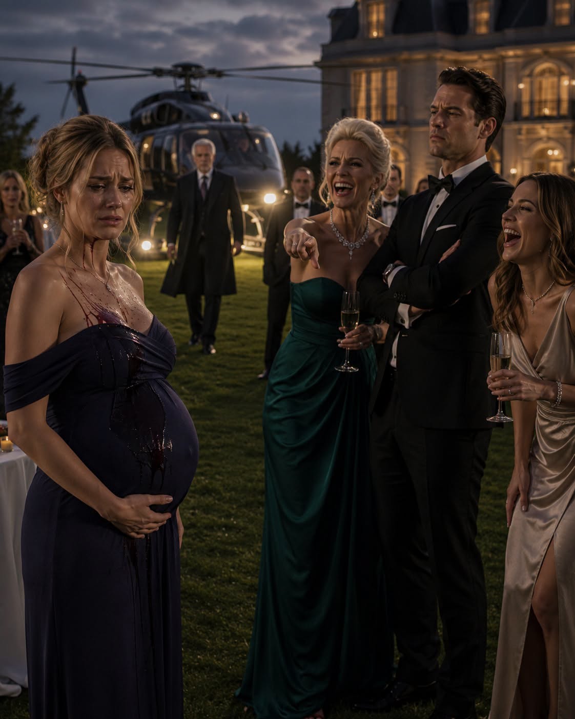 Pregnant Wife Was Mocked at the Party—Minutes Later, Her Father’s Helicopter Landed and Her Husband Lost Everything He Had Chosen Over Her