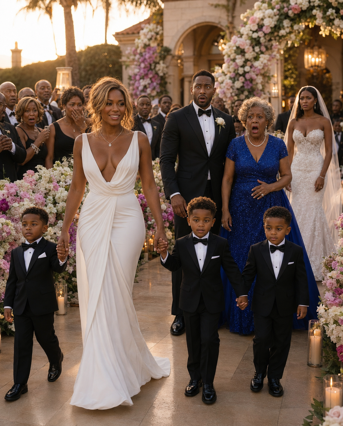 His Mother Invited His Ex-Wife to Be Mocked at a Luxury Wedding — Until Guests Noticed the Three Boys Looked Exactly Like the Groom
