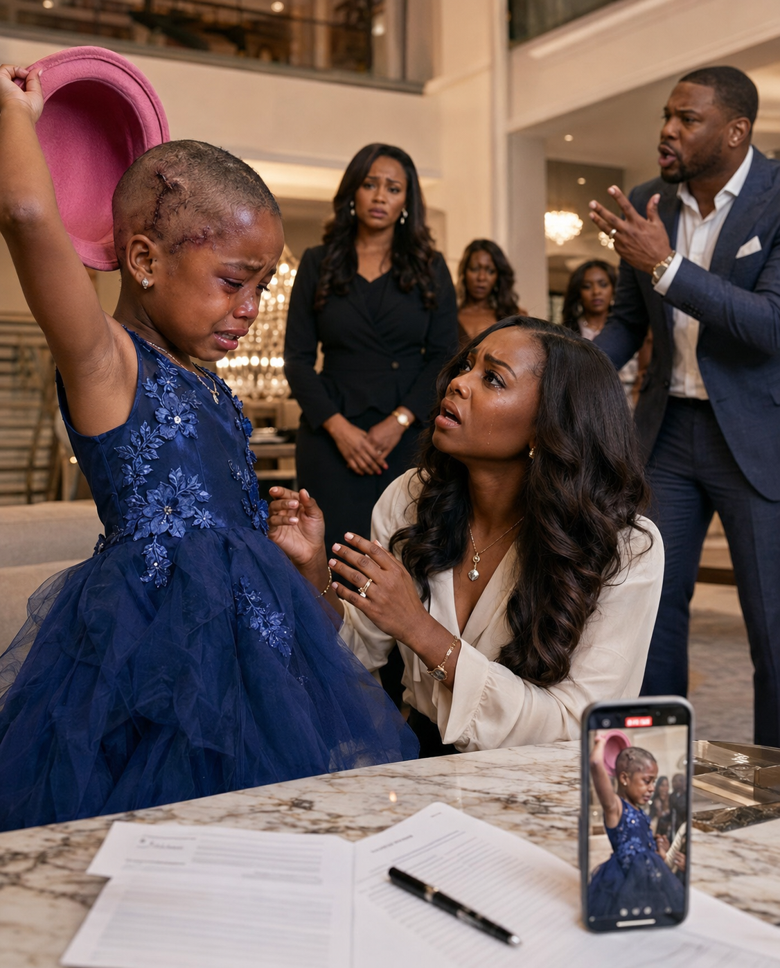 My 6-Year-Old Lifted Her Pink Hat After A “Cousin Spa Day”—Her Princess Braid Was Gone, Blood Was Dried Near Her Ear, and the Hidden Livestream, Pediatric Report, and My Sister-in-Law’s Jealous Lie…