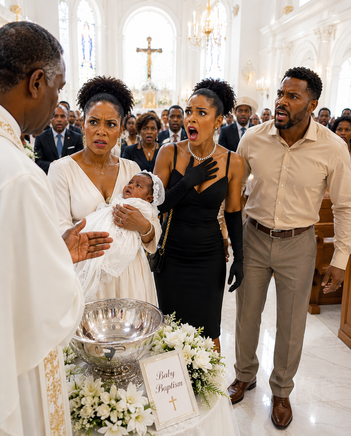 My husband told me he was going to the christening of a client’s son. I followed him to a farm… and saw my cousin carrying the baby in her arms. Then the priest smiled and said, “Now, let the child’s father come forward.”