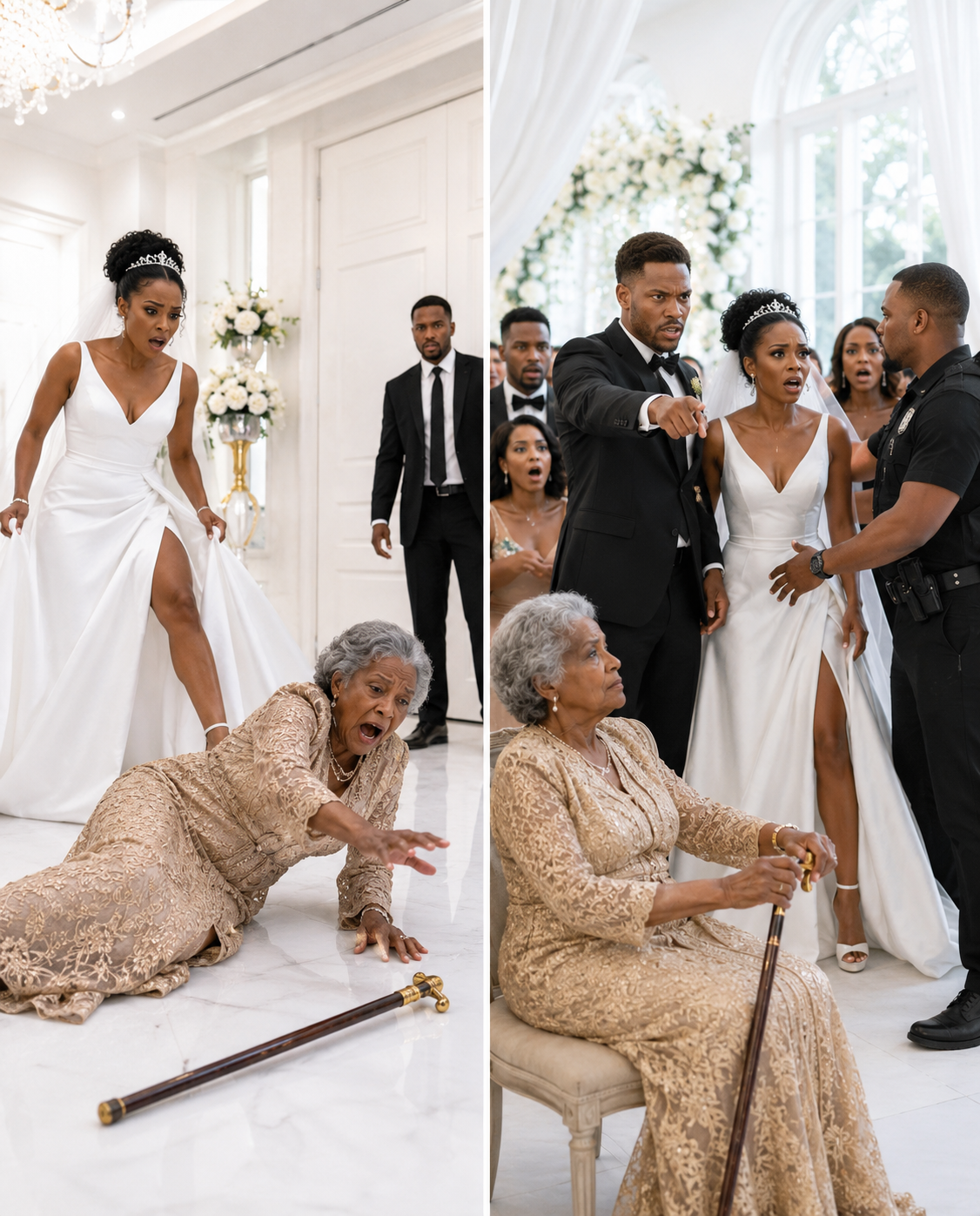 During her VIP wedding dress fitting, I caught my fiancée kicking my mother’s cane away. “Pick up my train, you clumsy old bat,” she hissed as my mother stumbled to the floor.