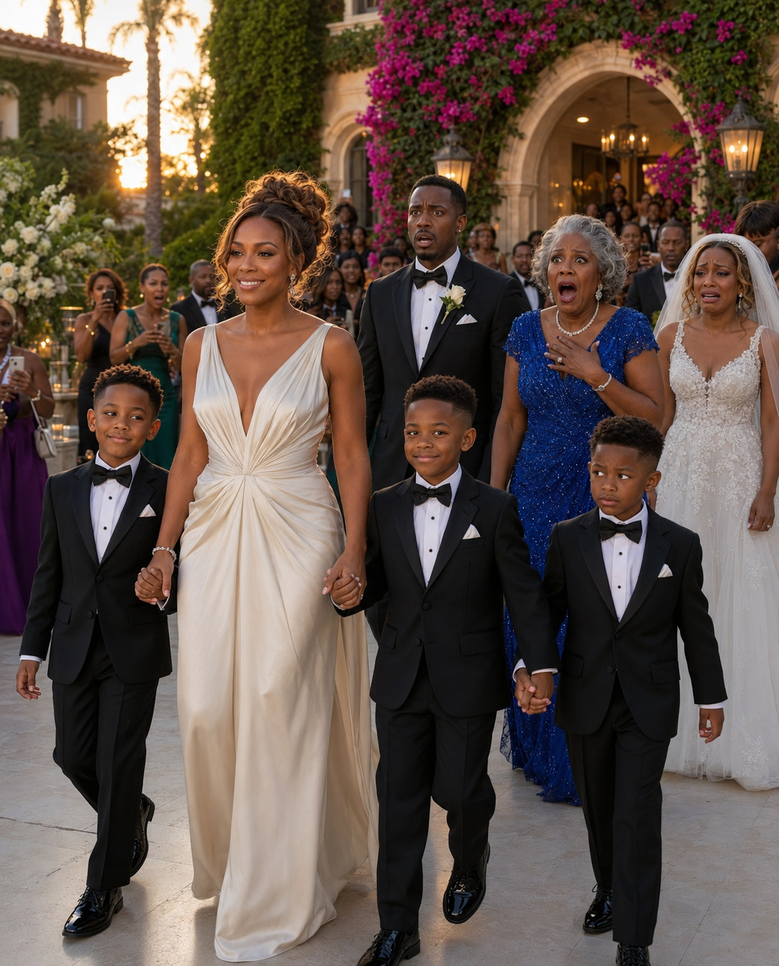 His Mother Invited His Ex-Wife to Be Mocked at a Luxury Wedding — Until Guests Noticed the Three Boys Looked Exactly Like the Groom . n