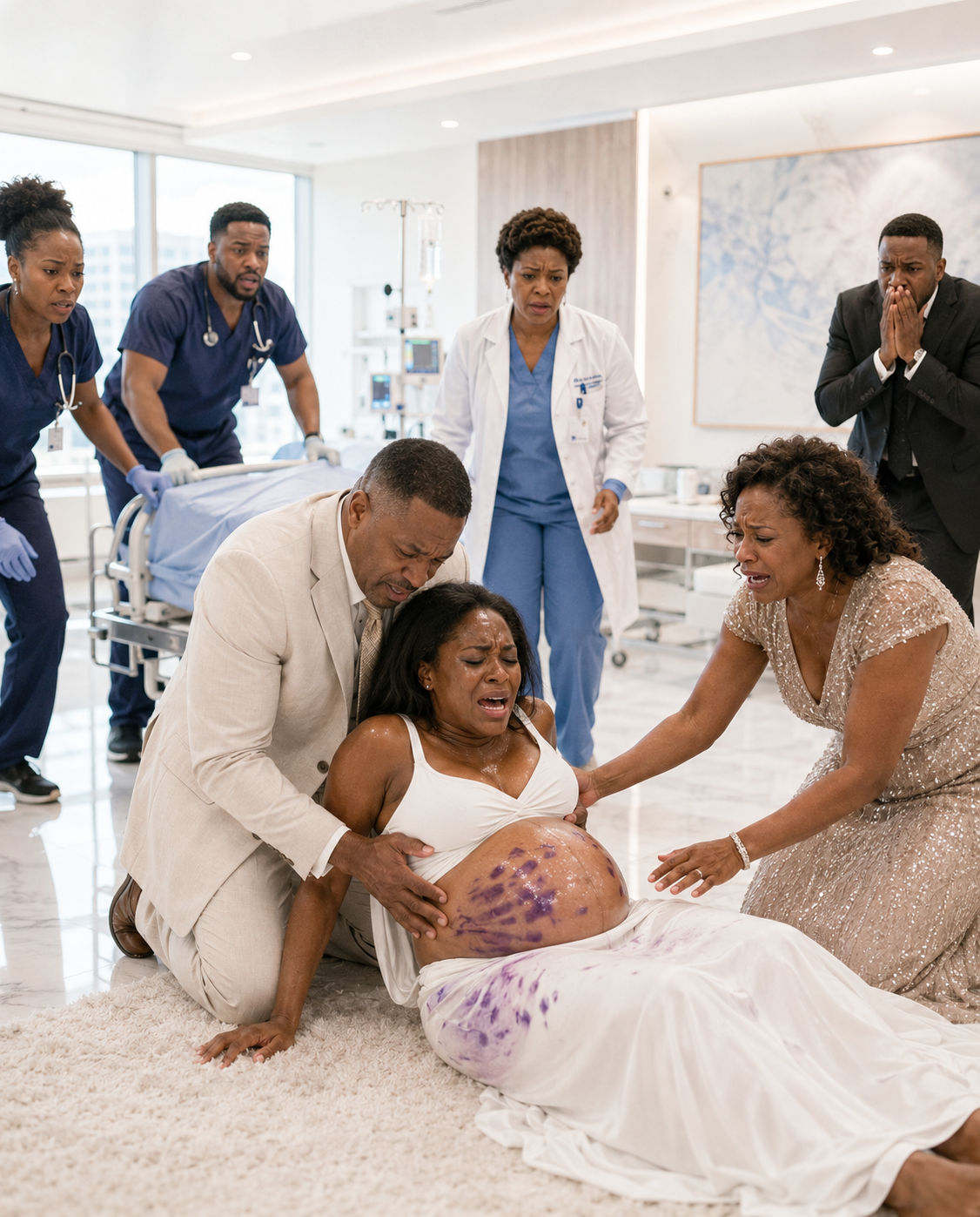 At my grandpa’s birthday, my father threw my 8-month pregnant body down a flight of granite stairs because I didn’t give my seat to my sister who had a cosmetic tummy-tuck.