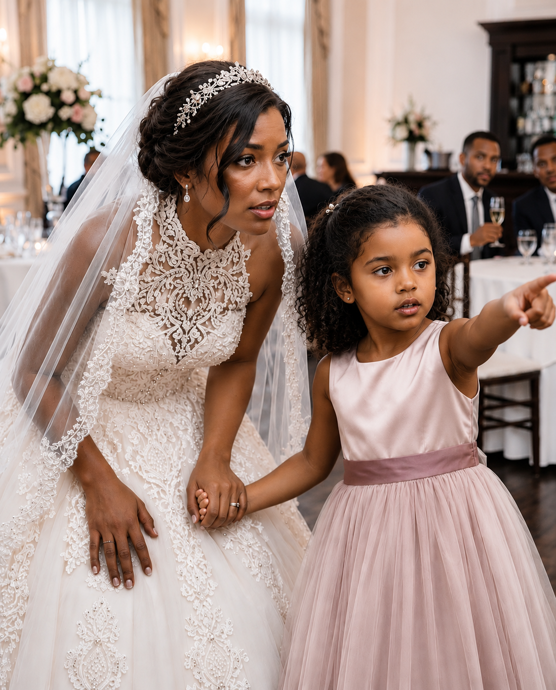 My 5-Year-Old Daughter Tugged My Wedding Dress and Whispered, “Mommy, New Daddy Did Something Bad” — Minutes Later, I Stopped the Wedding