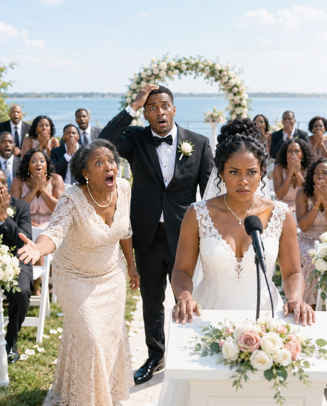 In the middle of my wedding, my mother-in-law-to-be declared: ‘If you don’t forfeit your inheritance rights to the 10 condos, the wedding is off.’ I walked to the microphone and had 3 announcements of my own…