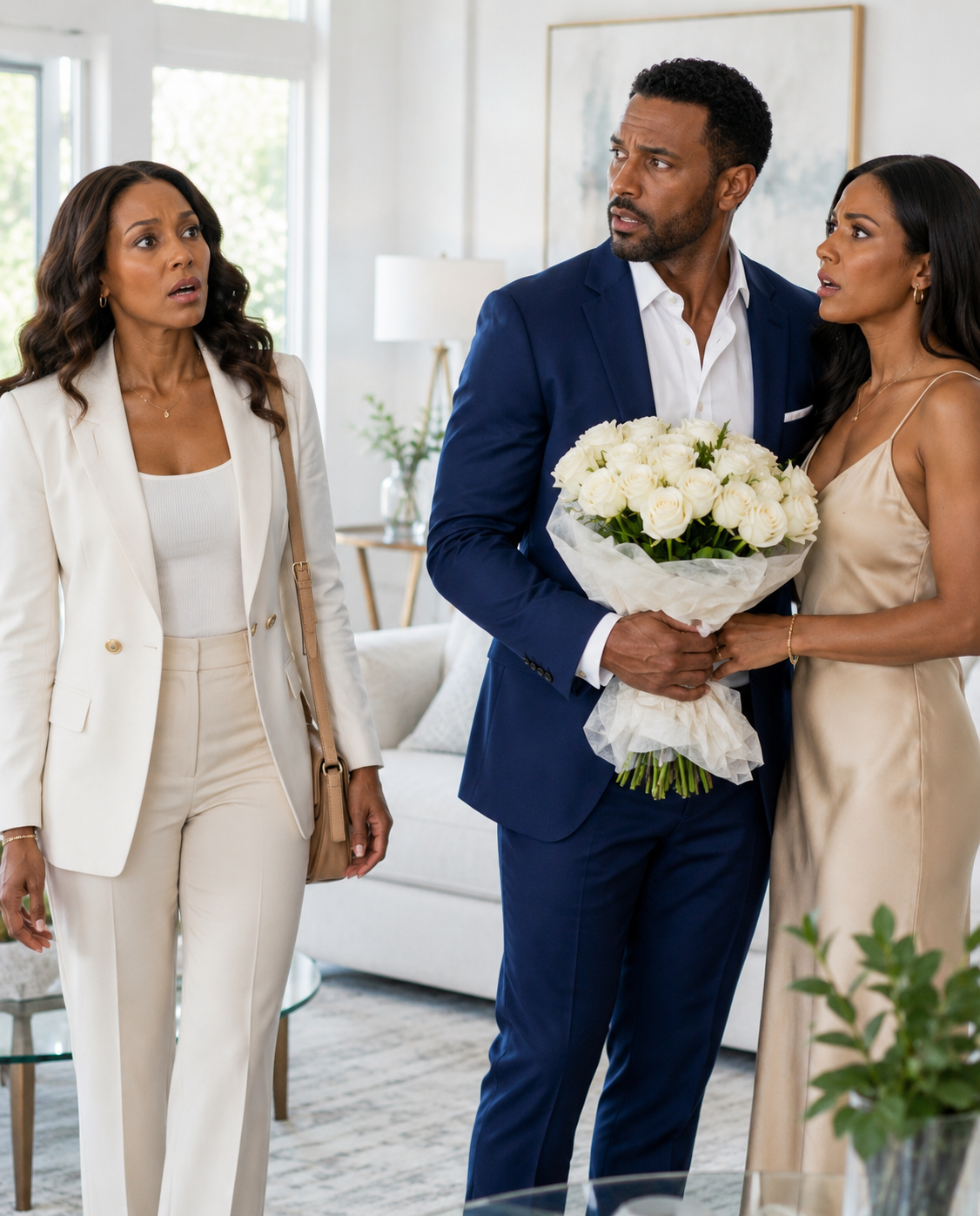 She Came Home One Day Early and Saw Her Doctor Husband Welcome Another Woman With Her Favorite Flowers… So She Planned His Divorce Like Her Greatest Gala