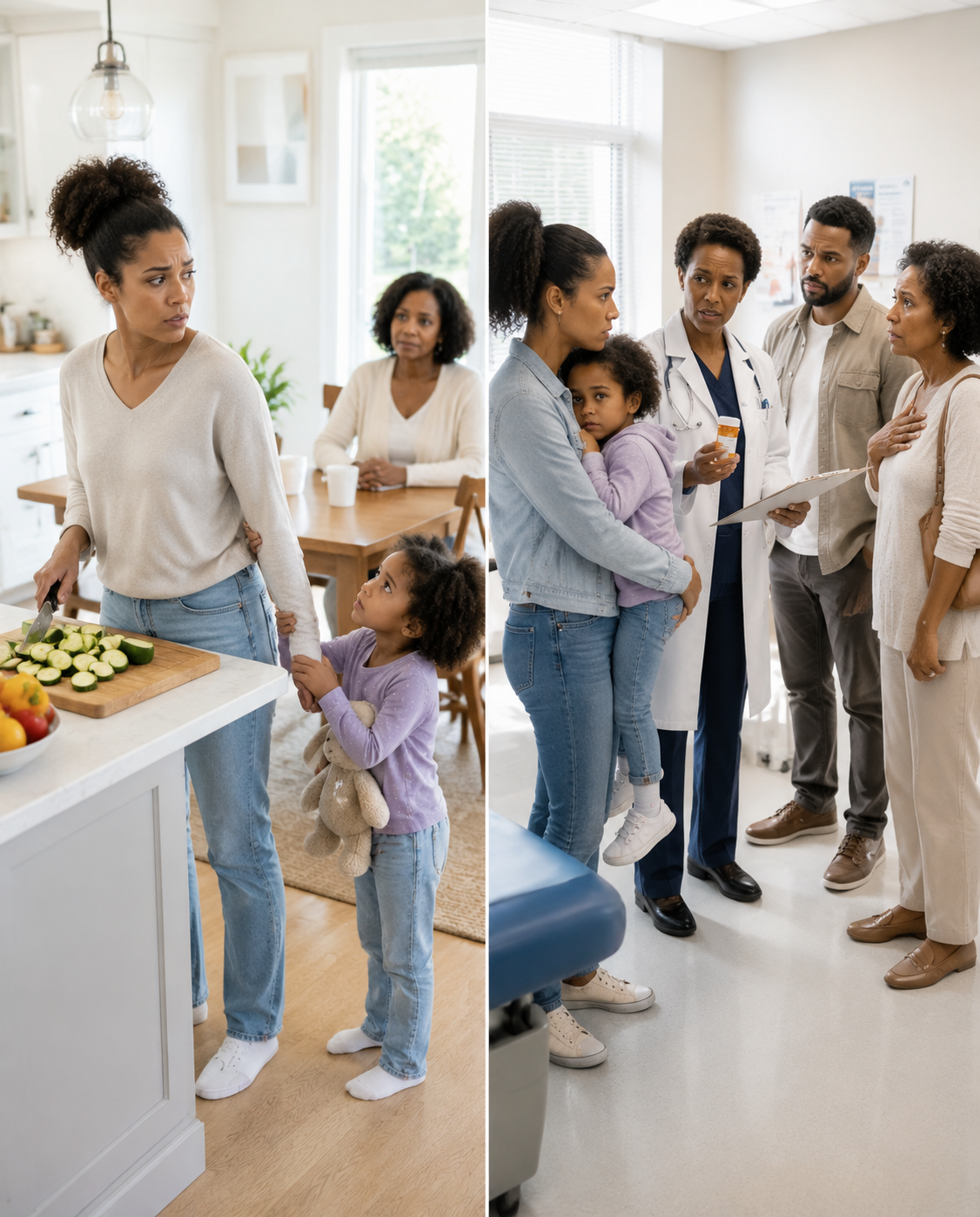 I was chopping vegetables when my four-year-old da...