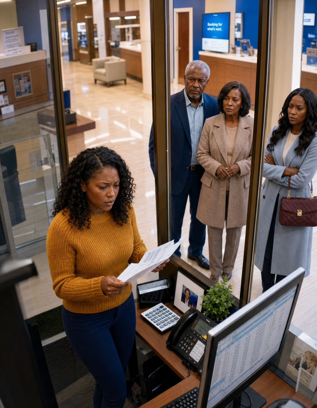 At 7 AM, My Bank Manager Asked Me To Come In About A $100K Balance I Had Never Approved — My Parents Were Already Waiting There With My Sister, Smiling Like I Had Only Been Called To Sign A Routine Paper, Until One Small Detail On The Application Made The Manager Stop Scrolling And Look At Me Differently - usnews