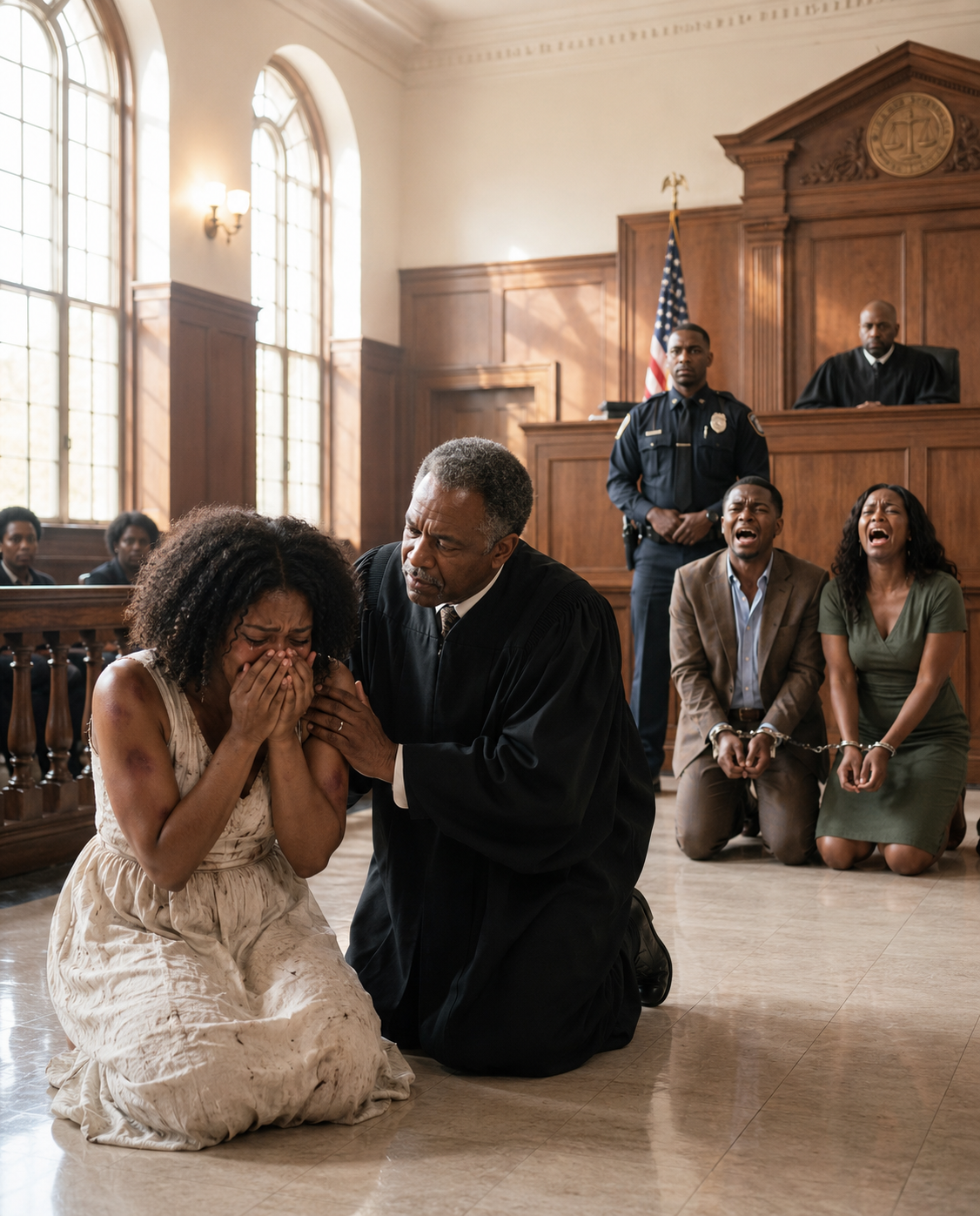 When I was 7 months pregnant, my mother-in-law forced me to eat standing in the kitchen like a servant after I spent 12 hours cooking Christmas dinner. When I tried to take a seat, she violently shoved me. I hit the hard floor, hemorrhaging. My husband threw my phone away to stop me from calling 911. “I’m a top attorney. The cops work for me,” he smirked. I looked at the blood pooling around my legs, completely calm. “Call my father,” I demanded. He mockingly dialed the number, unaware his entire career was about to be permanently destroyed in less than 60 seconds…
