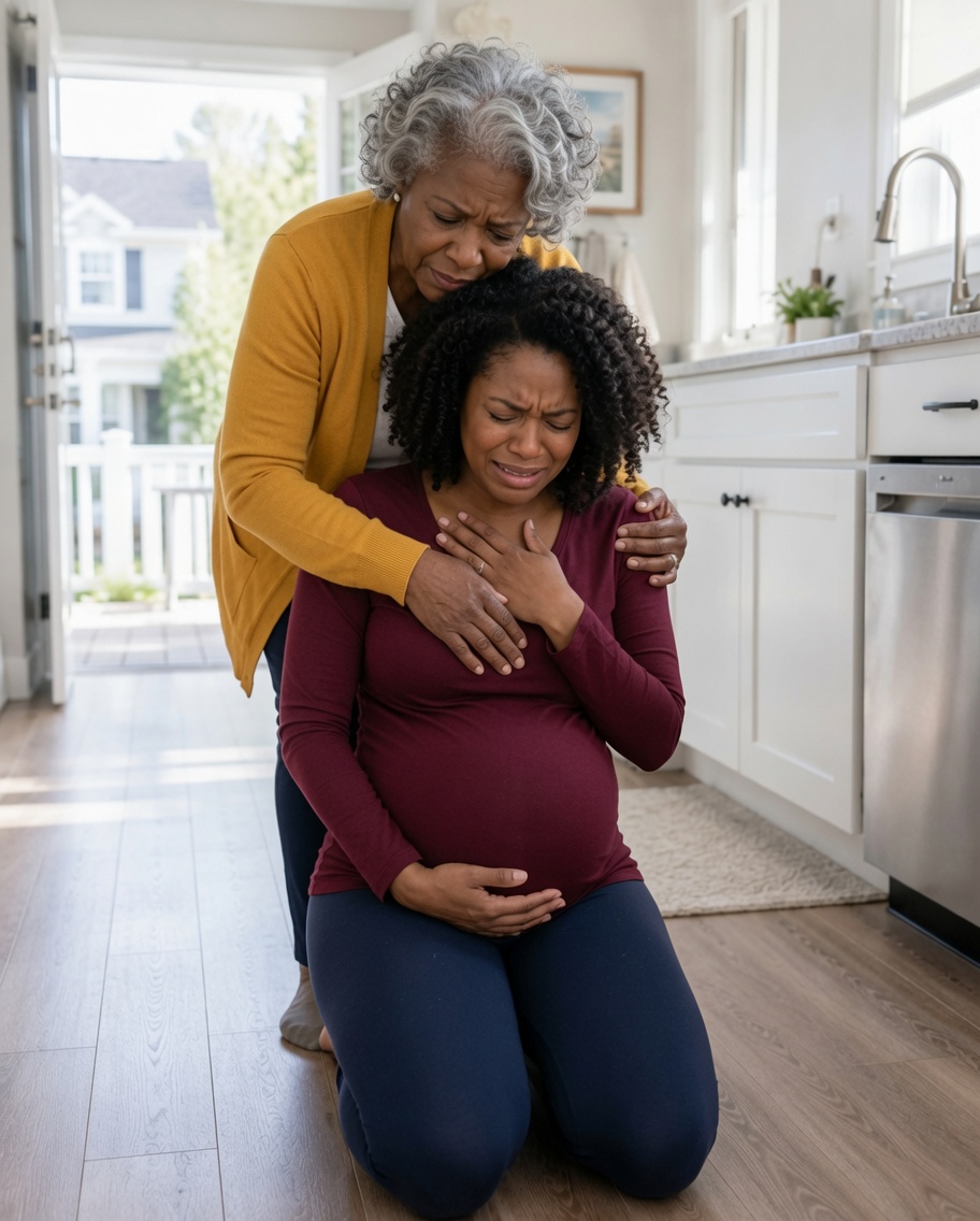 At 4 a.m., my pregnant daughter appeared at my door, barely able to stay on her feet, one hand gripping her stomach. “My sister-in-law,” she whispered through sobs. “She said my baby had no place in their rich family.”