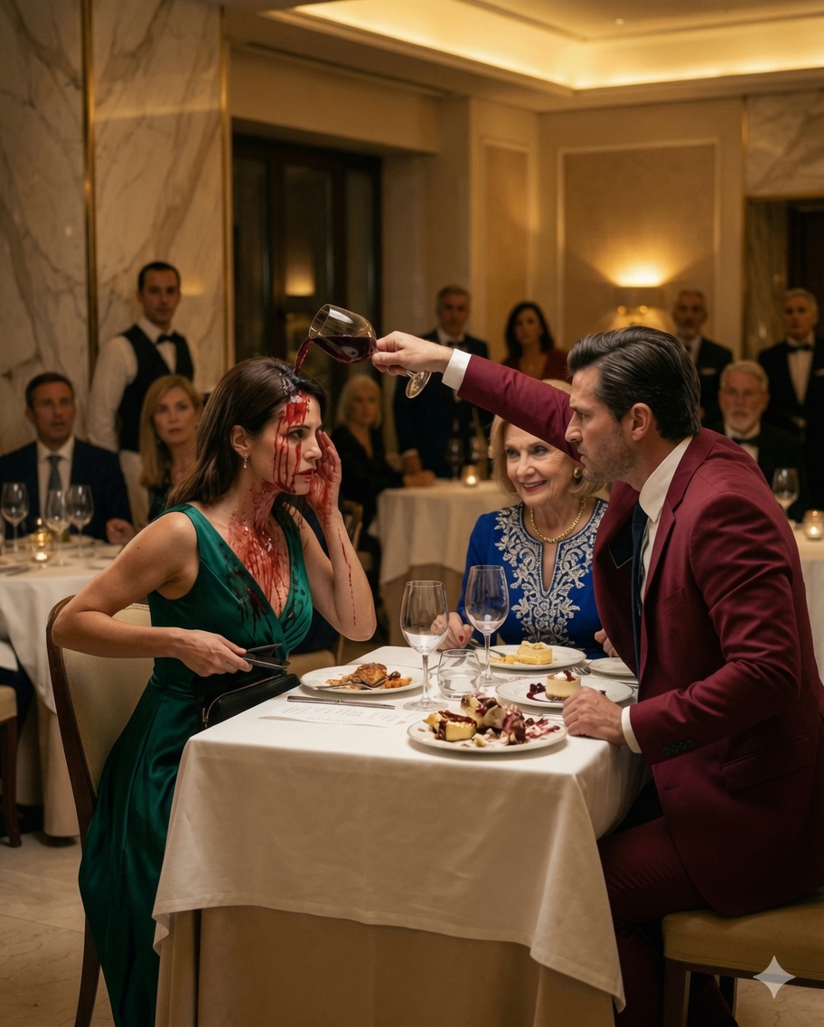 When I Refused To Pay The Bill At The Luxury Restaurant,” He Didn’t Argue — He Threw Wine In My Face. His Mother Smiled As The Room Fell Silent. “You Pay, Or This Ends Right Here,” He Threatened.