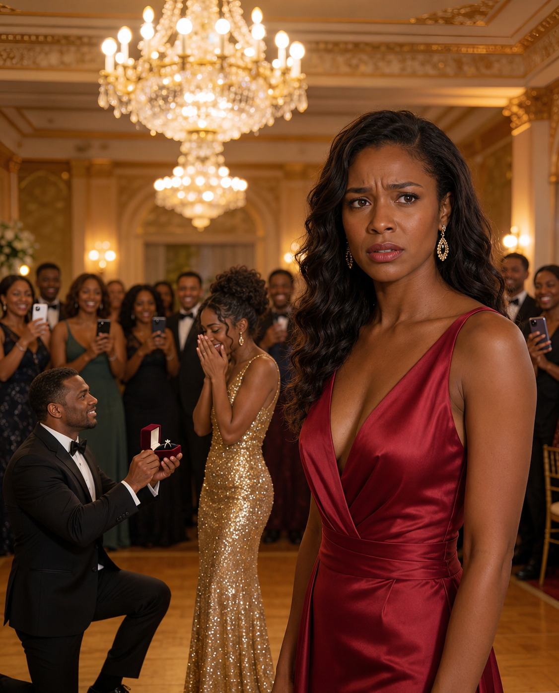 I unexpectedly showed up at the company party and accidentally saw my hubby kneeling to propose to his secretary, who was also my stepsister. In silence, I canceled all the payments, then withdrew 90% of the company’s shares…