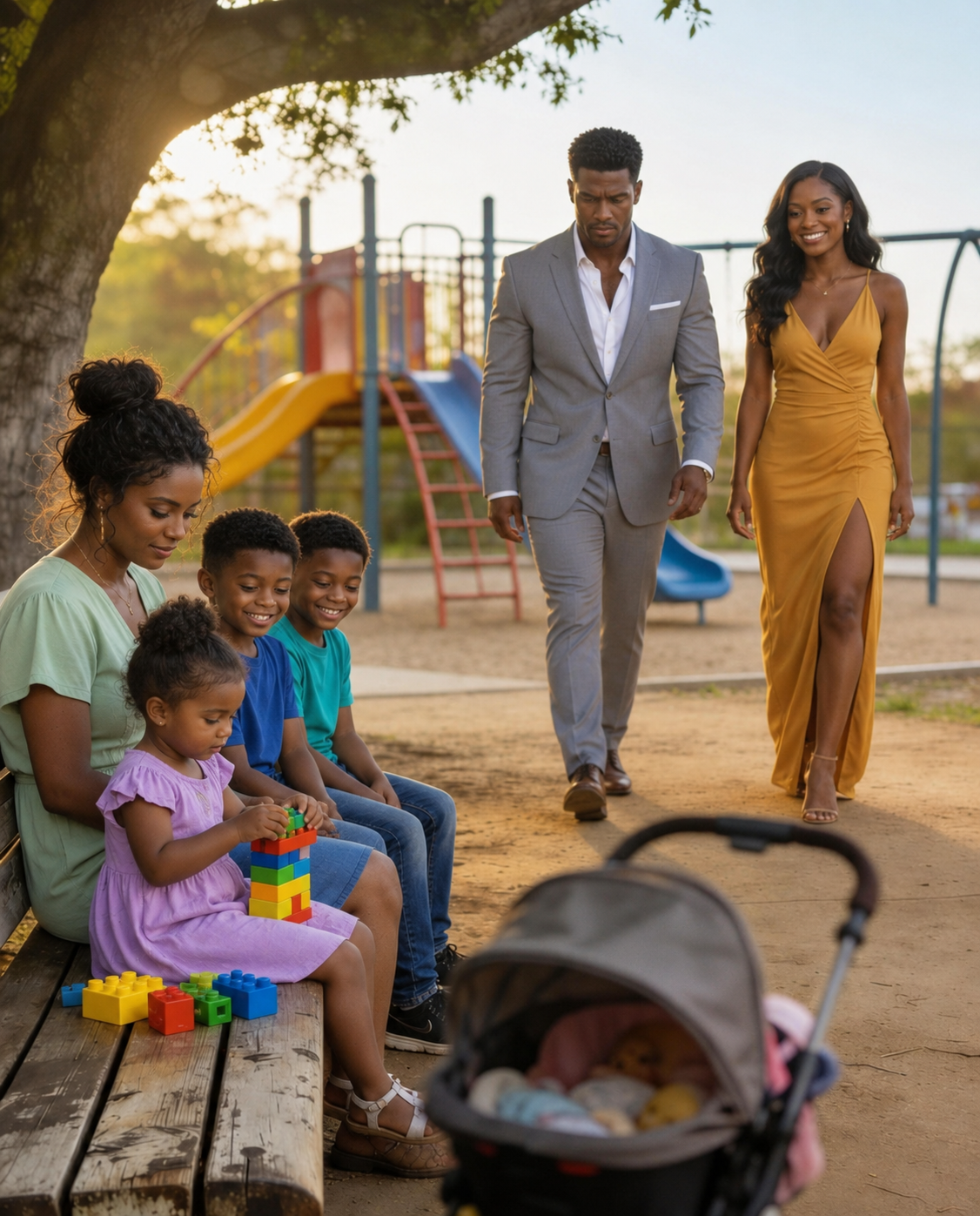 The Mafia Boss Walks In The Park With His Fiancée — Then He Is Shocked To See His Ex With Triplets. The Truth He Uncovered Shattered Everything He Thought He Knew
