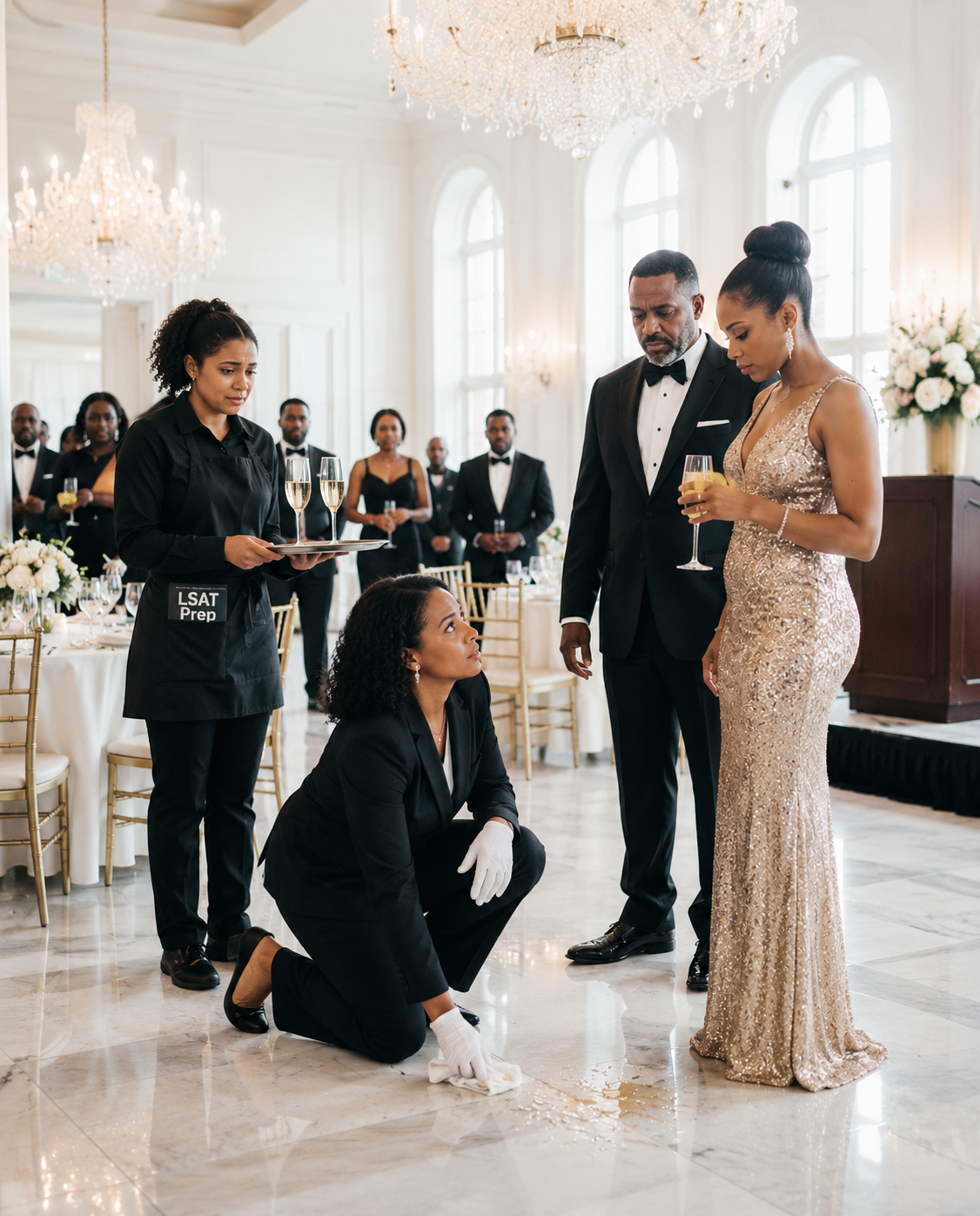 At my son’s law school reception, I was directed to the kitchen. ‘Catering staff this way.’ I could have flashed my federal judge credentials, but when his girlfriend’s father said, ‘Keep that cleaning lady away,’ I let them learn the hard way. Showing my cards too early…