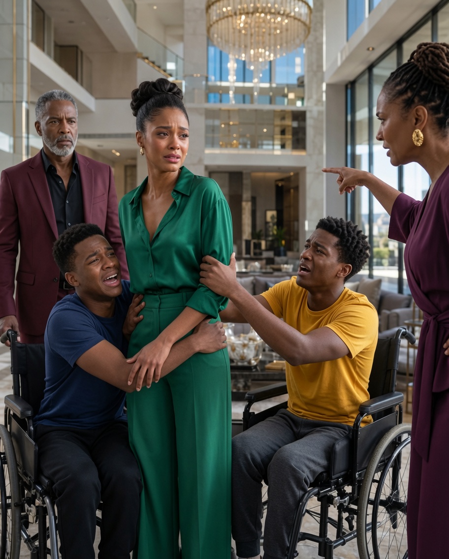 The millionaire returned home early to his mansion… and upon seeing what the maid was doing with his wheelchair-bound sons, he couldn’t hold back his tears.