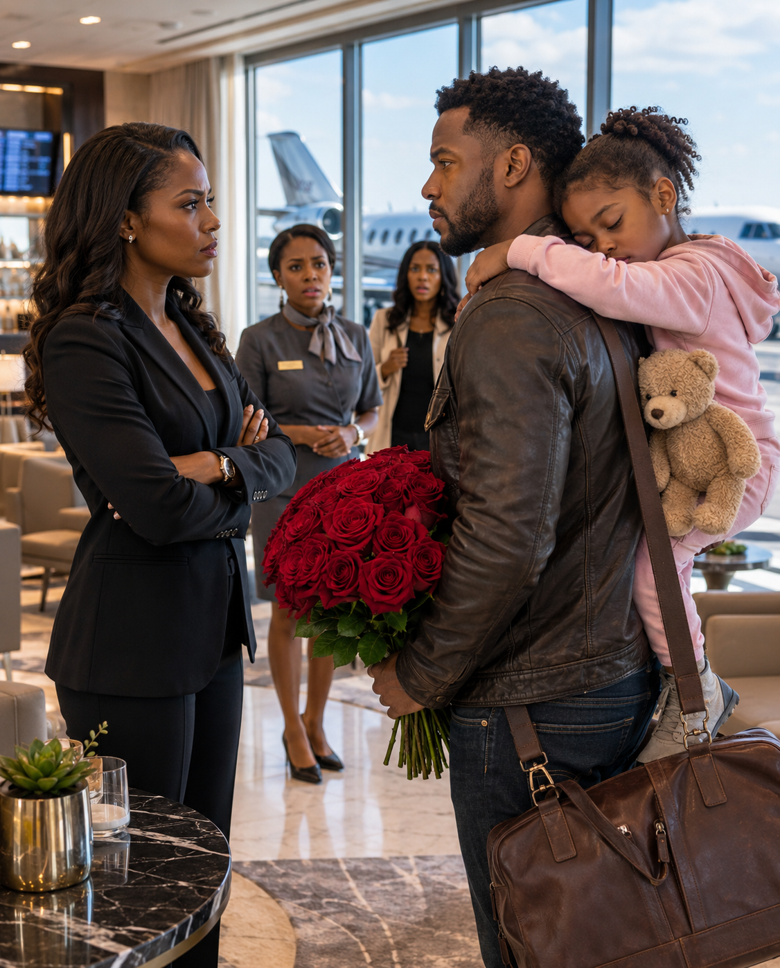 A widowed father was turned away at his own hotel with his sleeping daughter in his arms… but by the time the staff realized who he truly was, it was already too late.