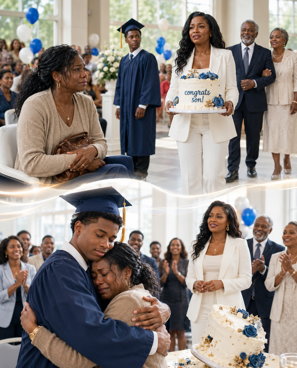 I spent 19 years of my youth and career raising my sister’s son until he graduated. But I was stunned when my sister appeared with a cake that read “Real Mom”… Just as I was about to turn and leave, I realized her son had one last thing to say…