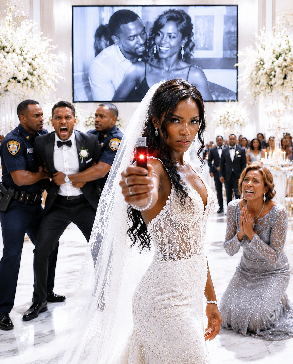 I walked down the aisle with a spl!t lip and a torn veil. My groom smirked at his friends. “She needed a reminder of who’s boss before we sign the papers,” he laughed loudly