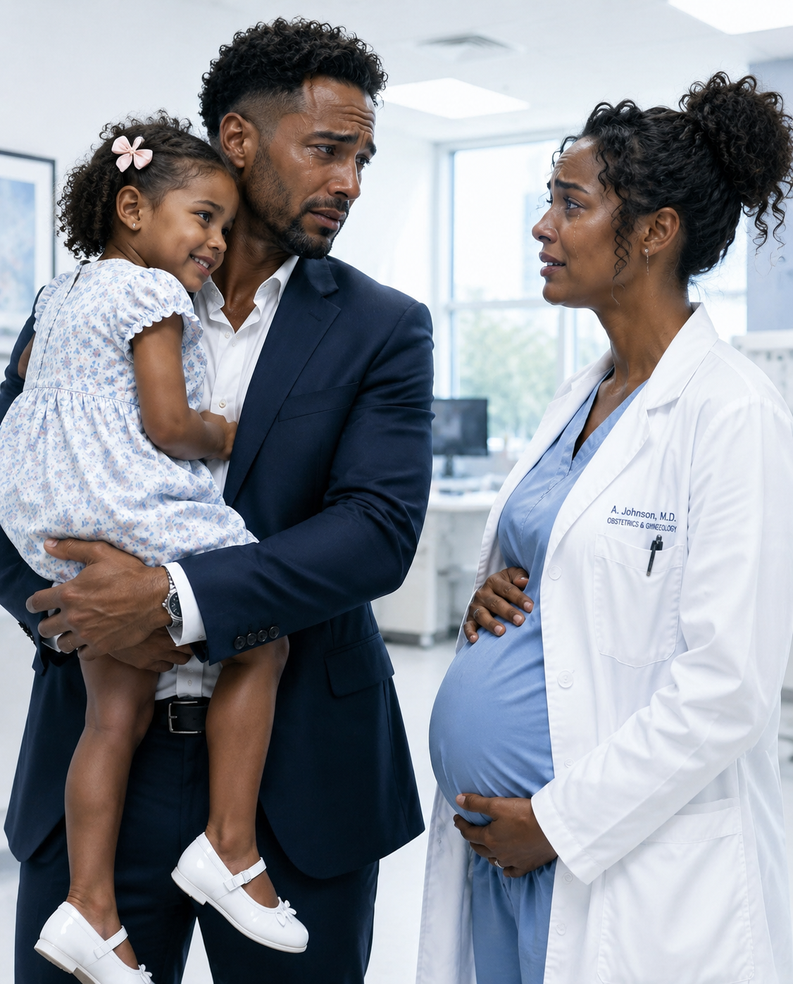 My ex rushed into my ER carrying his injured daughter, only to find me—the doctor he abandoned—seven months pregnant with his baby. I didn’t cry.
