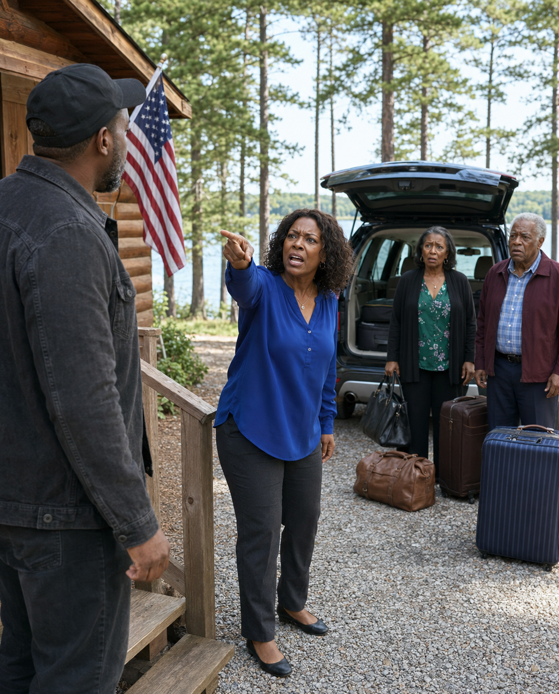 She Tried To Take His Lake Cabin Before The SUV Pulled Into The Driveway