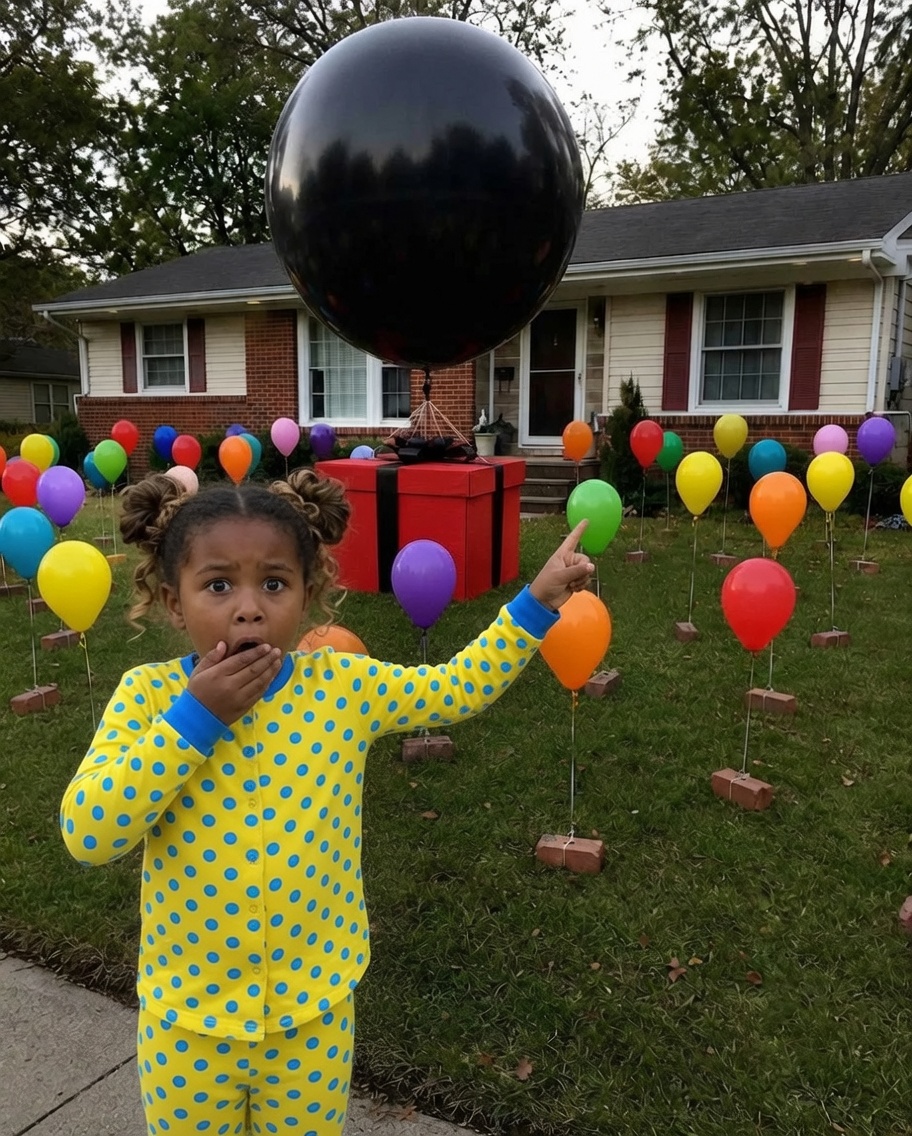 My Little Sister Gave Away Her Lunch Money to Buy a Lonely Boy at the Hospital a Birthday Cake – The Next Morning, We Found a Black Balloon Attached to a Red Box on Our Lawn