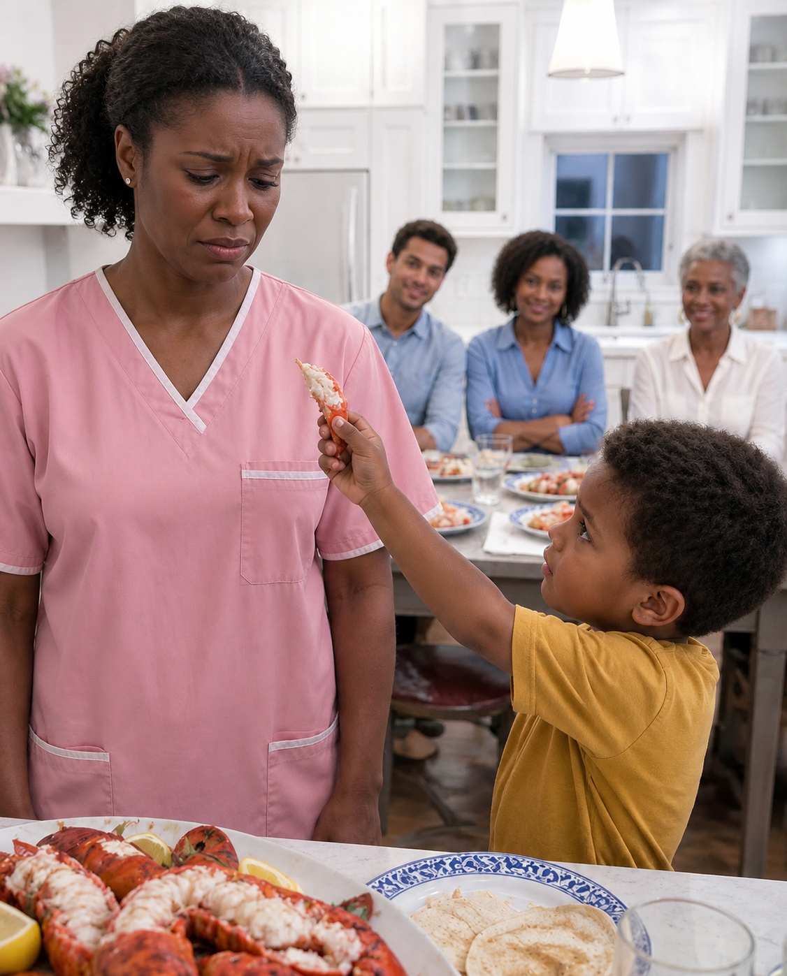 My Mother-in-Law Left Me Nothing but the Lobster Head After I Worked a 12-Hour Shift. What My Son Whispered That Night Destroyed the Entire Family.