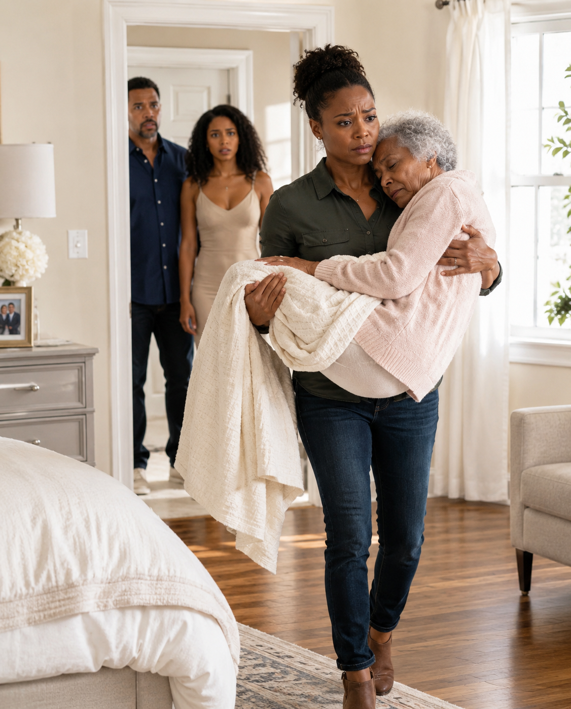 My Husband Moved In With His Mistress… So I Quietly Dropped His Bedridden Mother Off at Their Apartment, and What I Said Before Leaving Turned Them Both White